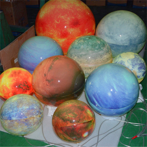 热销有机玻璃星球仪大号七彩亚克力装饰星球地球仪灯光星球道具制