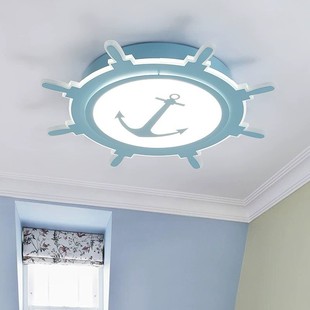 船舵吸顶儿童灯地中海风格卧室儿童房采老款式清货有需要者此为