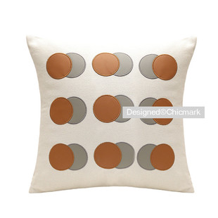 枕头pu沙发抱枕坐垫简约刺绣北欧卧室方枕腰枕样板间创意靠垫腰靠