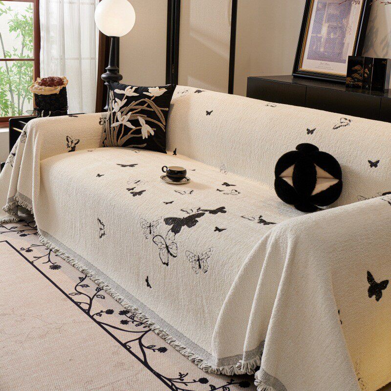 新款沙发巾全盖毯2024复古法式轻奢高级感雪尼尔沙发盖布秋冬套罩