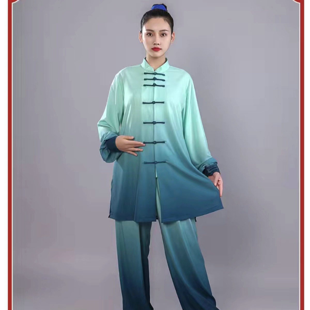 星光麻面料春秋季长袖武术服装练功服女男款太极服练功服厂家