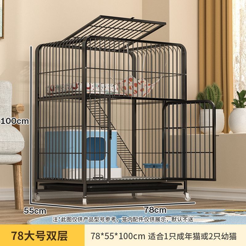 猫笼家用室内带厕所猫窝超大自由空间猫别墅一体猫屋三层猫笼子