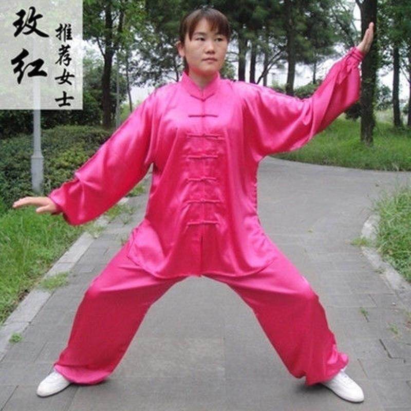 练功服麻丁段太极服练武术服立领长袖中老年练功男女晨练服现货