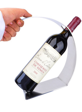 全钢一品现货简约欧式不锈钢葡萄酒架酒吧家用红酒托红酒架批发