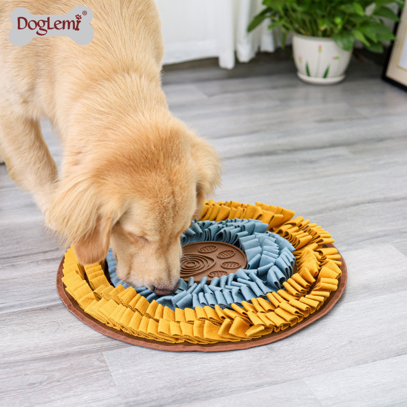 耐咬狗狗嗅闻垫升级版棉带宠物嗅闻毯子狗狗训练益智慢食狗碗