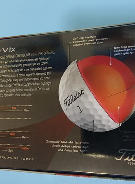 2023款prov1x四层高尔夫球pu材质一盒12个装