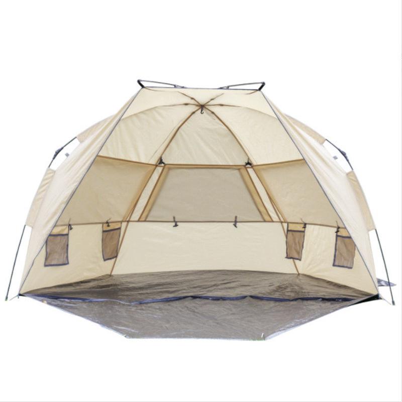 海滩源3-4-6人全自动可更衣盛速开防晒沙滩帐篷