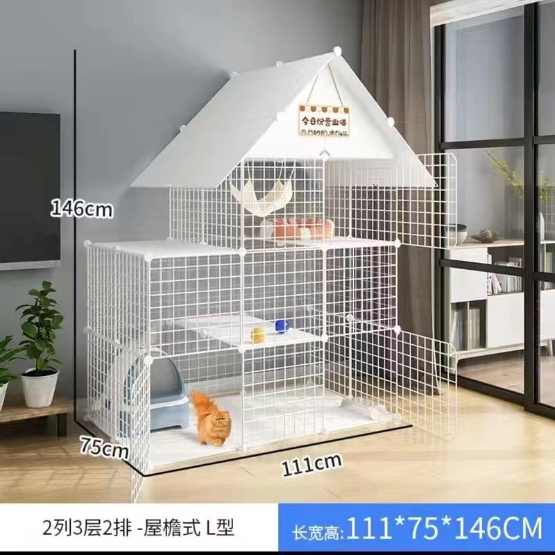 宠物猫窝猫窝别墅三层家用室内幼猫猫笼子两层超大型猫咪猫舍