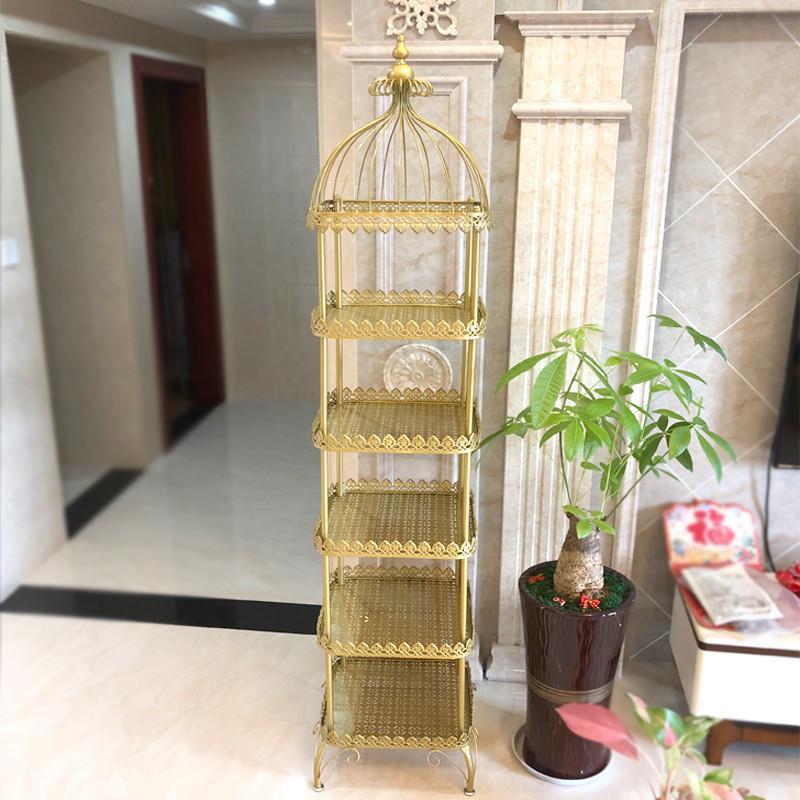 欧式落地美甲架子甲油胶化妆品收纳美妆店货架置物架美容店展厂家
