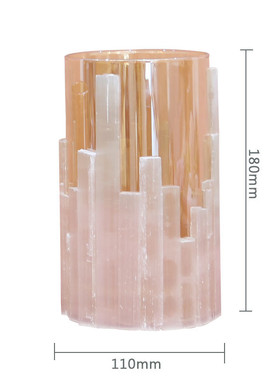 玻璃轻奢天然晶石水培现代花瓶摆件创意家居办公室插花花瓶高级感