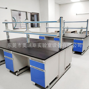 吊柜全钢实验台钢木实验室工作台全钢通风橱定制生物实验演示台