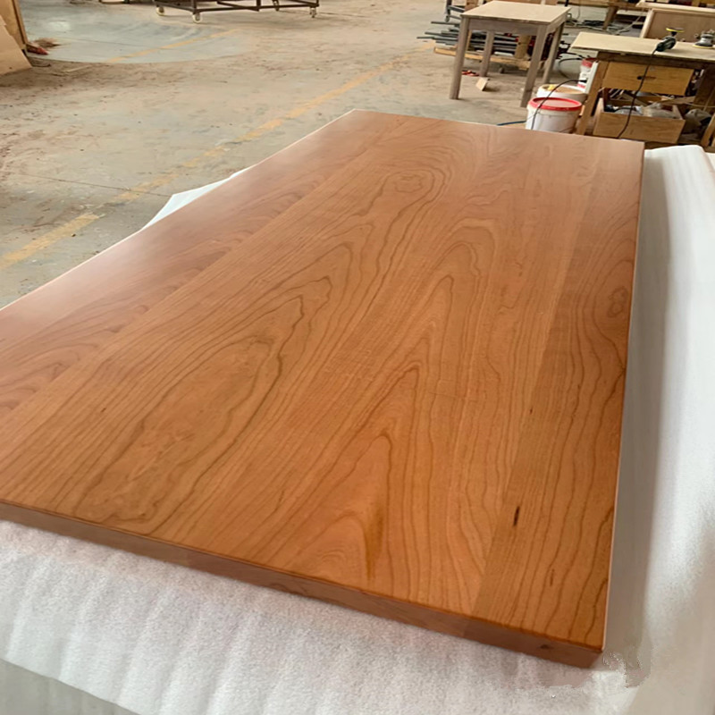 北美黑胡桃木板餐桌樱桃木书桌升降桌橡木吧台白蜡木面板面板定制