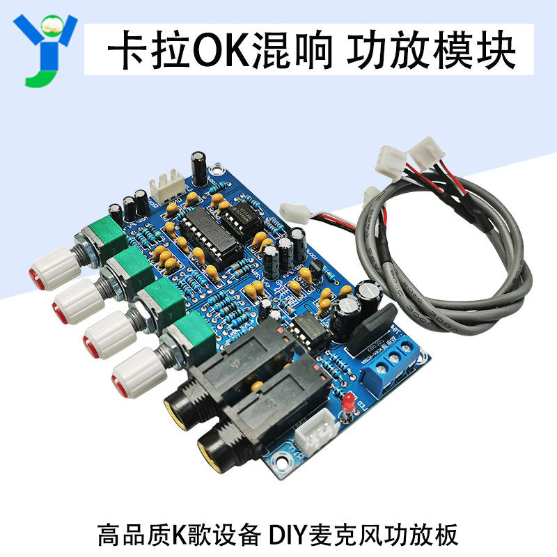 PT2399卡拉OK混响话筒麦克风放大板K歌唱放功放模块前置板高清20W