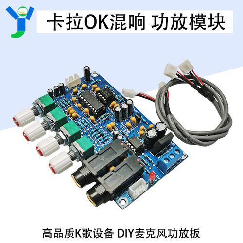 PT2399卡拉OK混响话筒麦克风放大板K歌唱放功放模块前置板高清20W
