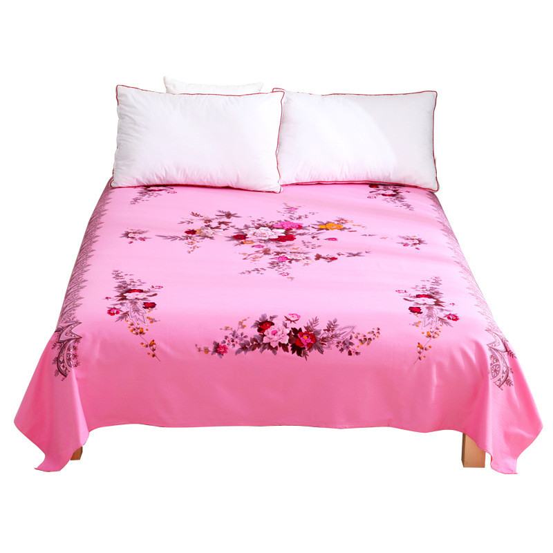 上海老式加厚丝光棉棉布国民棉印花床单老粗布棉1，5m被单单