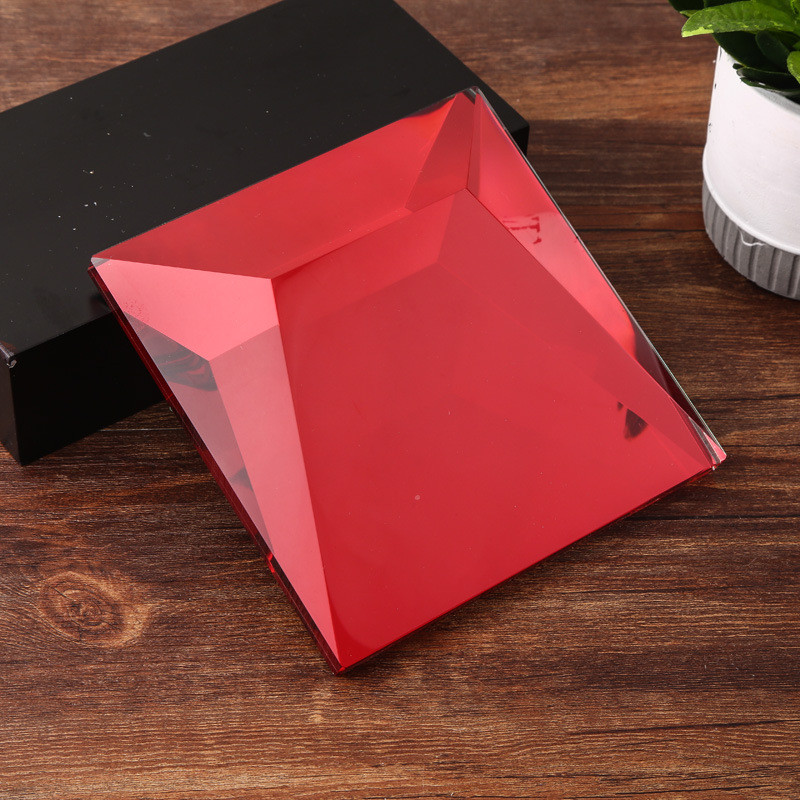 贴片水晶透明方形水晶砖景观墙隔断玄关实心玻璃砖大块吧台背景墙