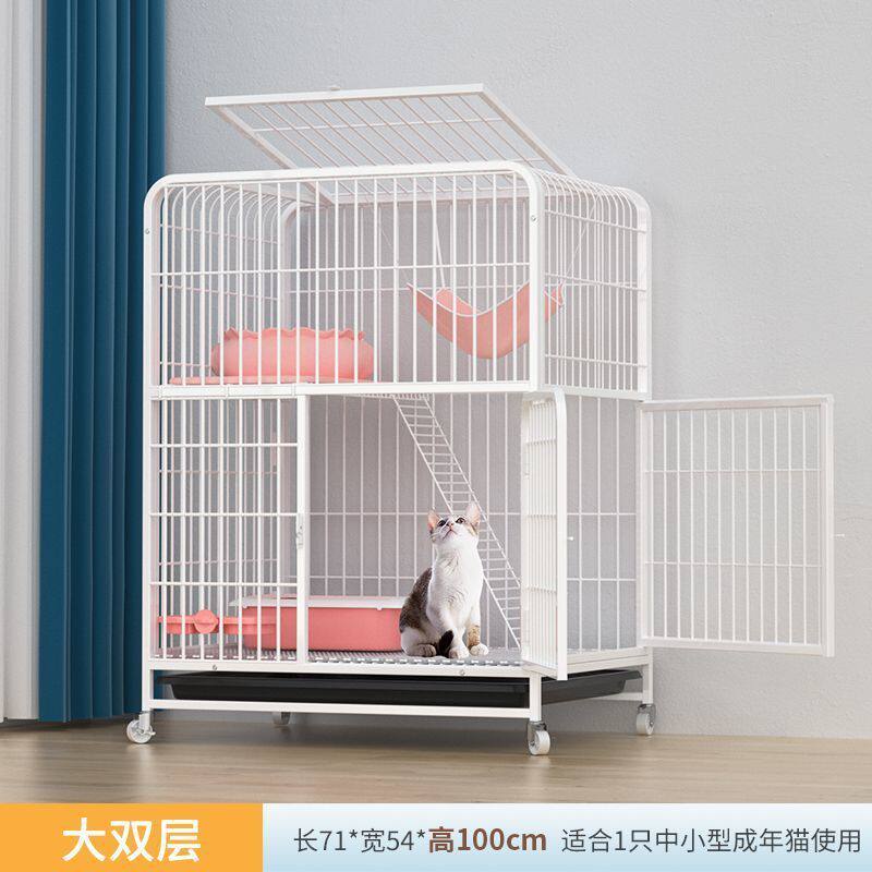 猫笼子家用自由空间超大室内带厕所一体双层猫别墅猫窝猫舍猫咪笼