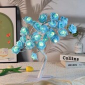 布置led仿真玫瑰花树灯氛围感网红卧室客厅批发装 饰灯串