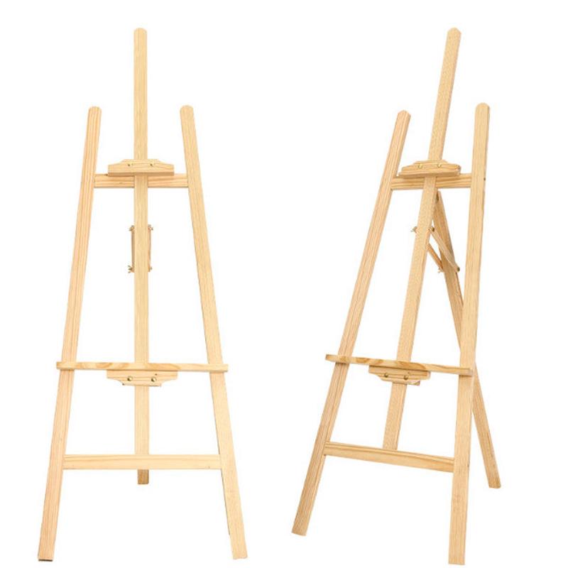 木制1.75米进口黄松木画架批发素描画架实木画板架广告展示架