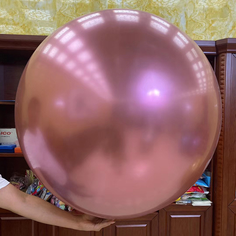 帅安18寸金属气球50个/圆形婚礼生日派对装饰场景布置包铬金色