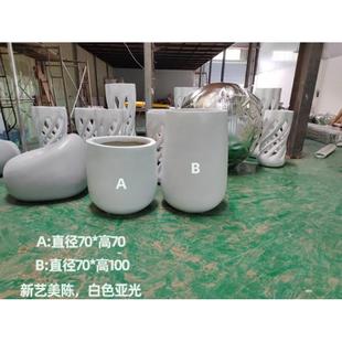 创意玻璃钢大花盆组合室内花钵户外方花箱售楼部美陈饰花缸花槽装