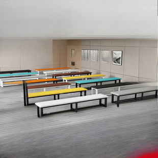 软包换鞋凳健身房长凳子休息凳更衣室长条凳培训室长板凳球场坐凳