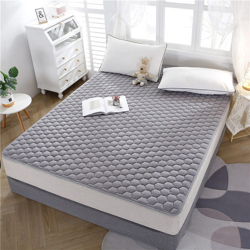 新款亲肤磨毛夹棉床垫薄款床垫防滑可机洗防潮透气多功能护垫外贸