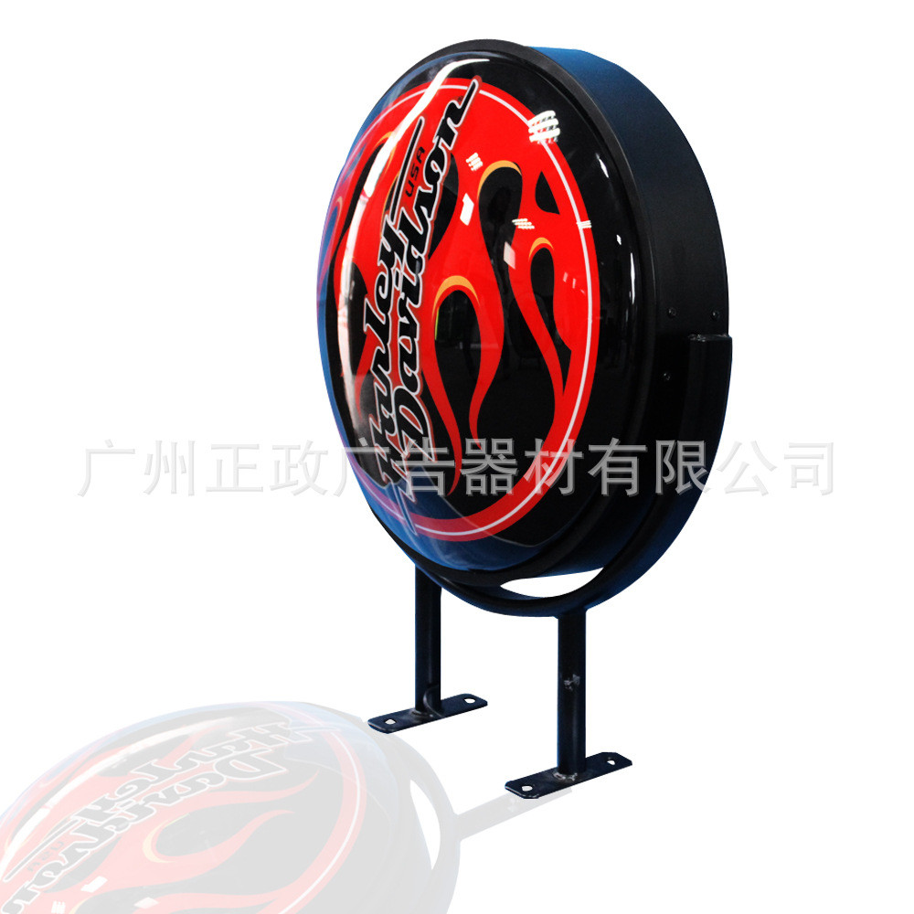 双面亚克力360全自动旋转圆形吸塑灯箱户外防水侧挂墙式led广告牌