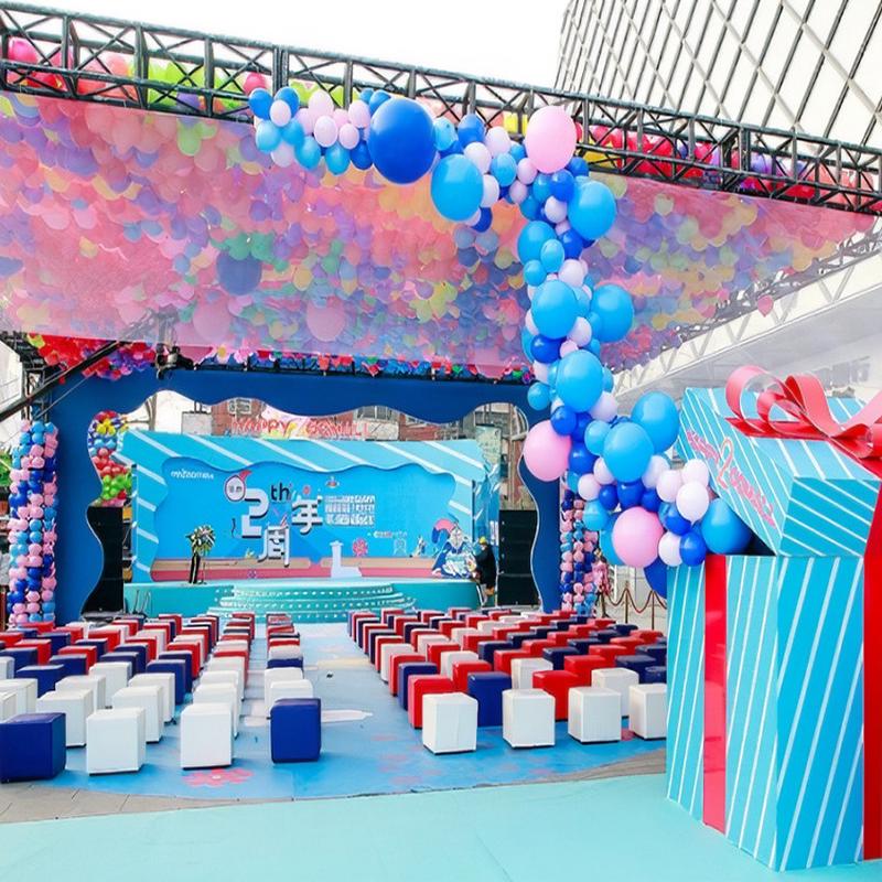 道具活动现场布置舞台桁架安装会展搭建门头kt板情人节活动商场