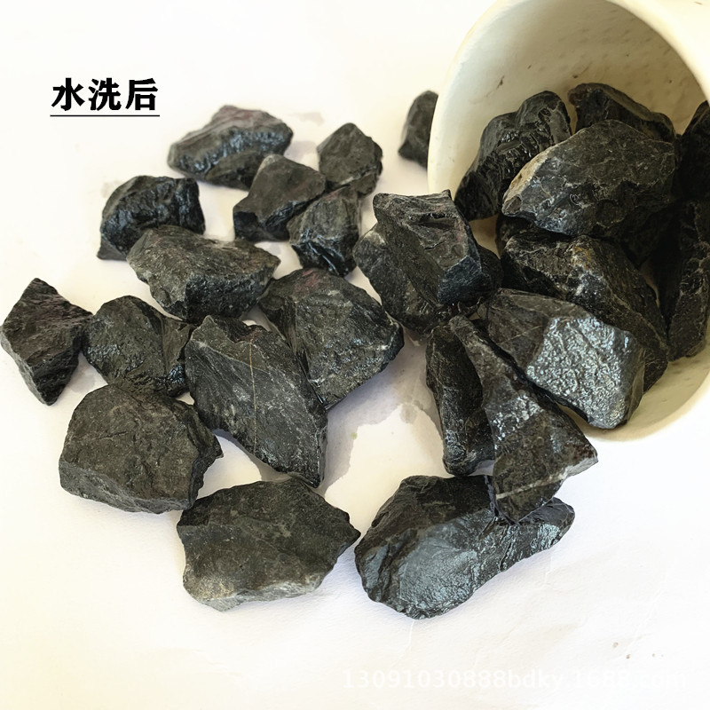 热销石子厂家供应黑石砾石磨圆鹅卵石机制碎石子抛光雨花石铺路黑