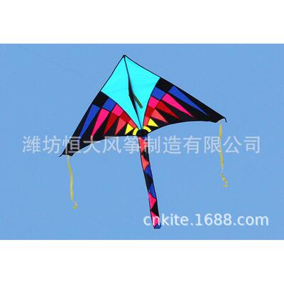 潍坊风筝妖姬大三尺寸彩色三角大角约6平方微风易飞