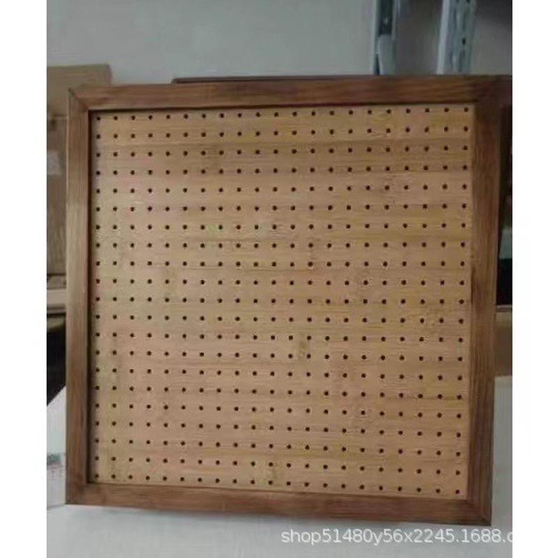 编织钩针项目板木质竹木架手工毛线网格板钩针手工编织方形洞洞板