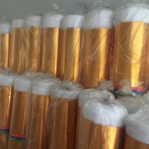 烫金布料包柱子皱金布红婚庆包树金布节日舞台装饰布金磊红