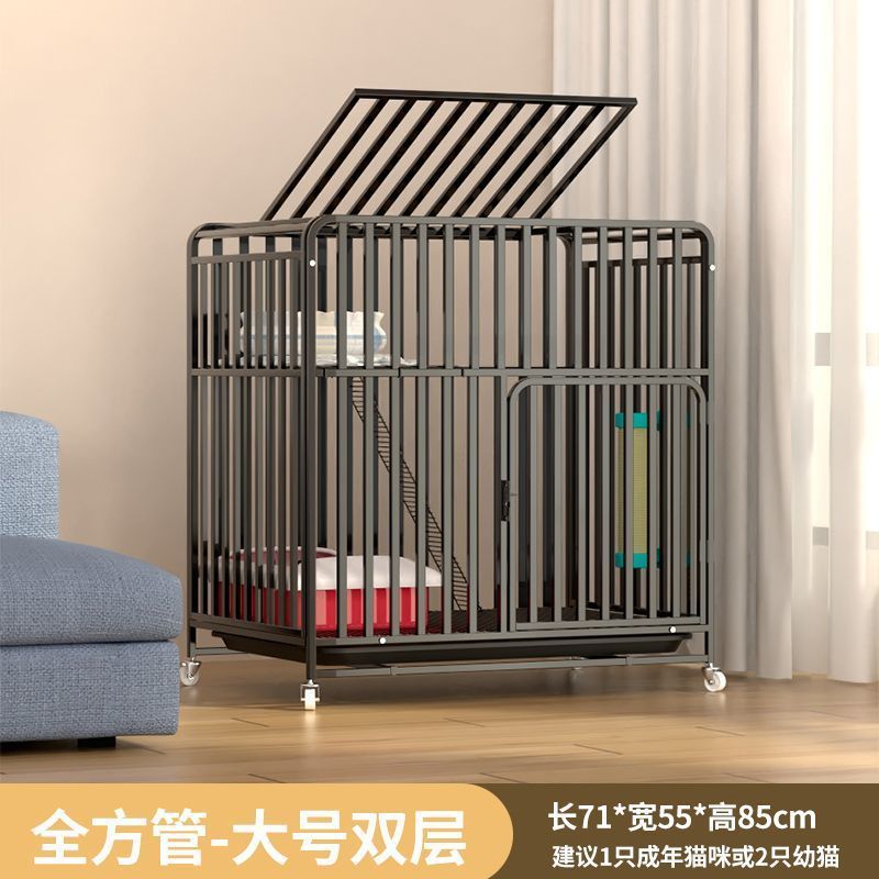 猫笼子舍室内超大自由空间带厕所猫别墅宠物两层猫家用猫屋猫咪窝