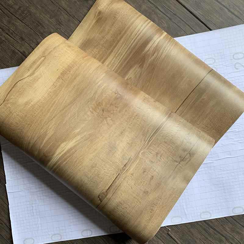 复古防水波音软片木纹卧室墙纸自粘衣柜橱柜家具翻新贴纸装饰壁纸