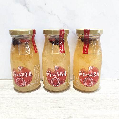 乐焙儿鲜炖银耳羹原味即食银耳鲜露198g*6瓶早餐夜宵饱腹解馋食品