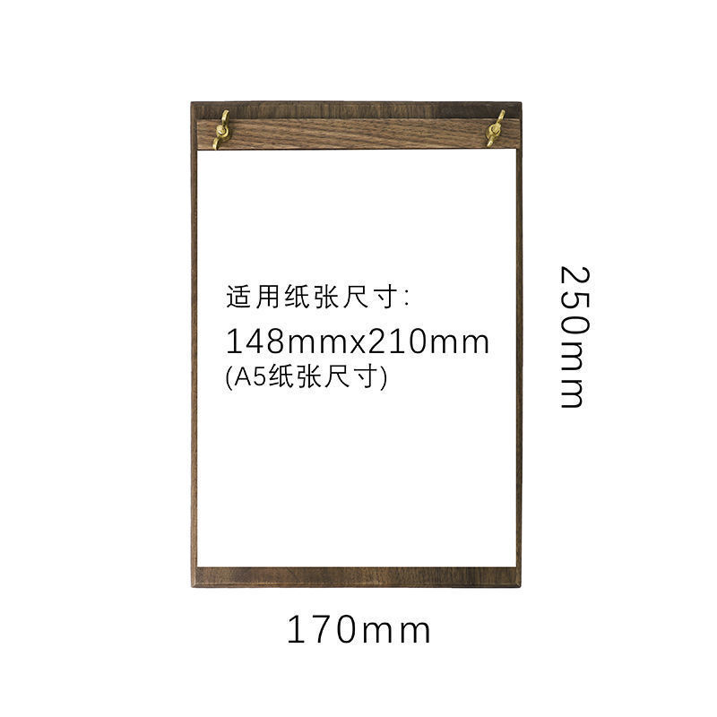 菜单设计制作菜单夹实木展示牌价目表打印4咖啡店奶茶店立牌
