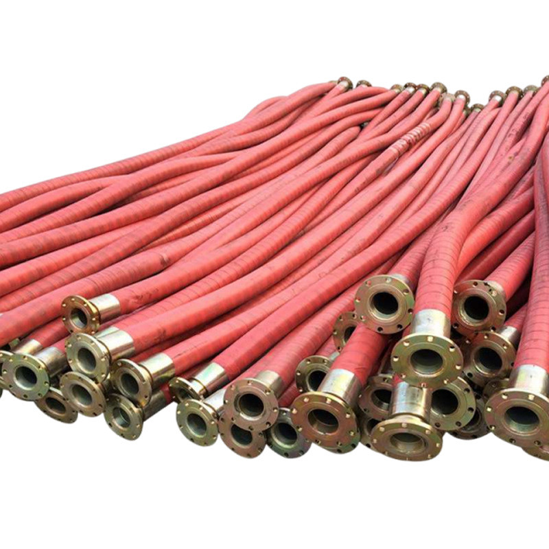 厂家批发大口径胶管煤矿隧道排水通风过泥浆法兰高压编织胶管