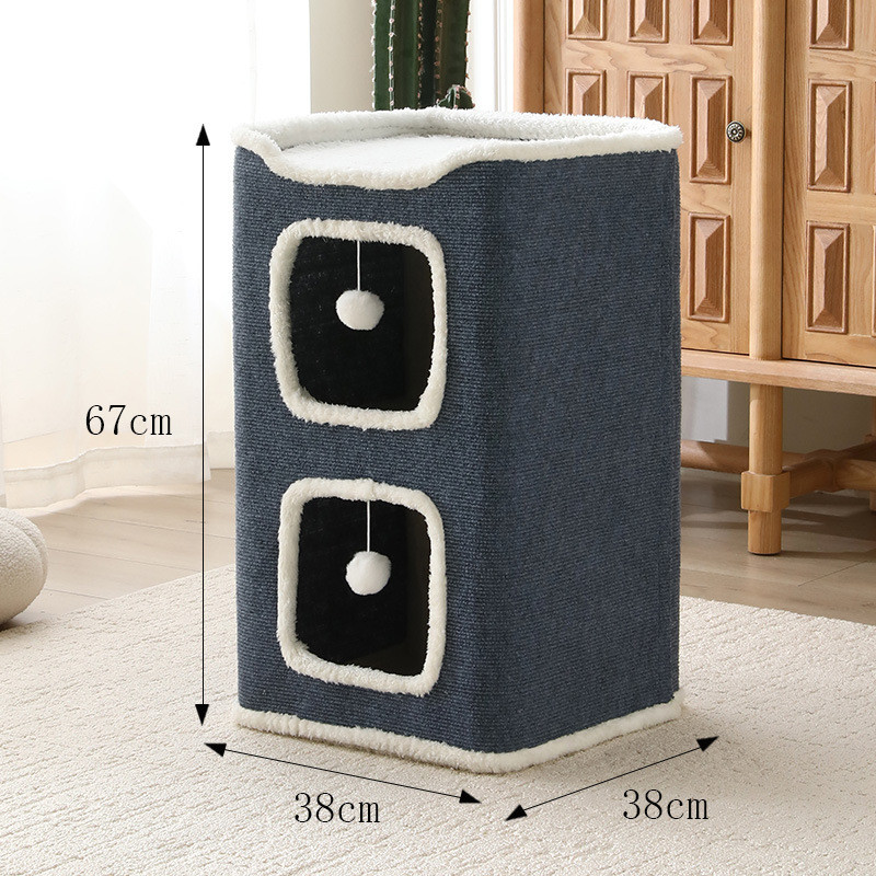 猫爬架猫窝多层一体猫爬架多用猫抓板不占地猫屋冬天保暖剑麻桶