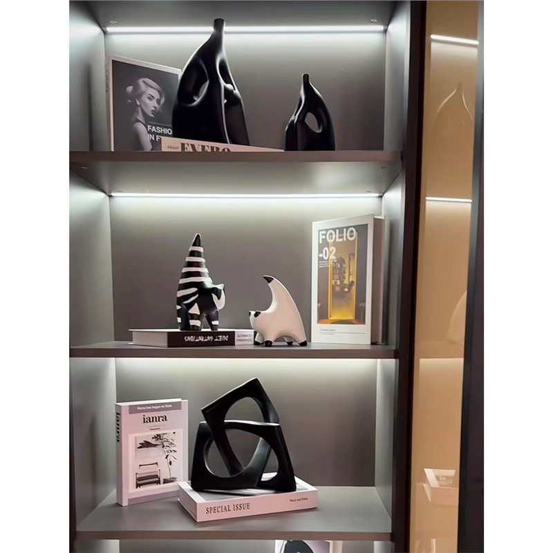现代简约酒柜摆件组合样板玄关展示柜搭配套装客厅电视柜房间装饰