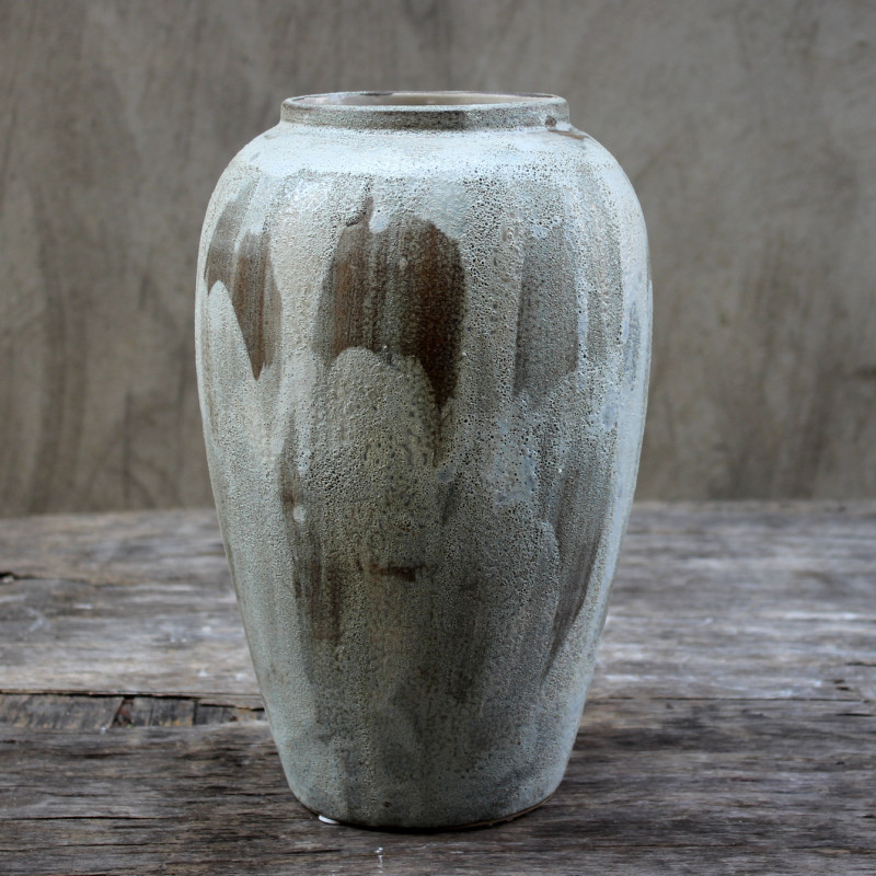 简约现代中式瓷土复古陶客厅陶罐粗陶花瓶花盆景德镇手工创意花插