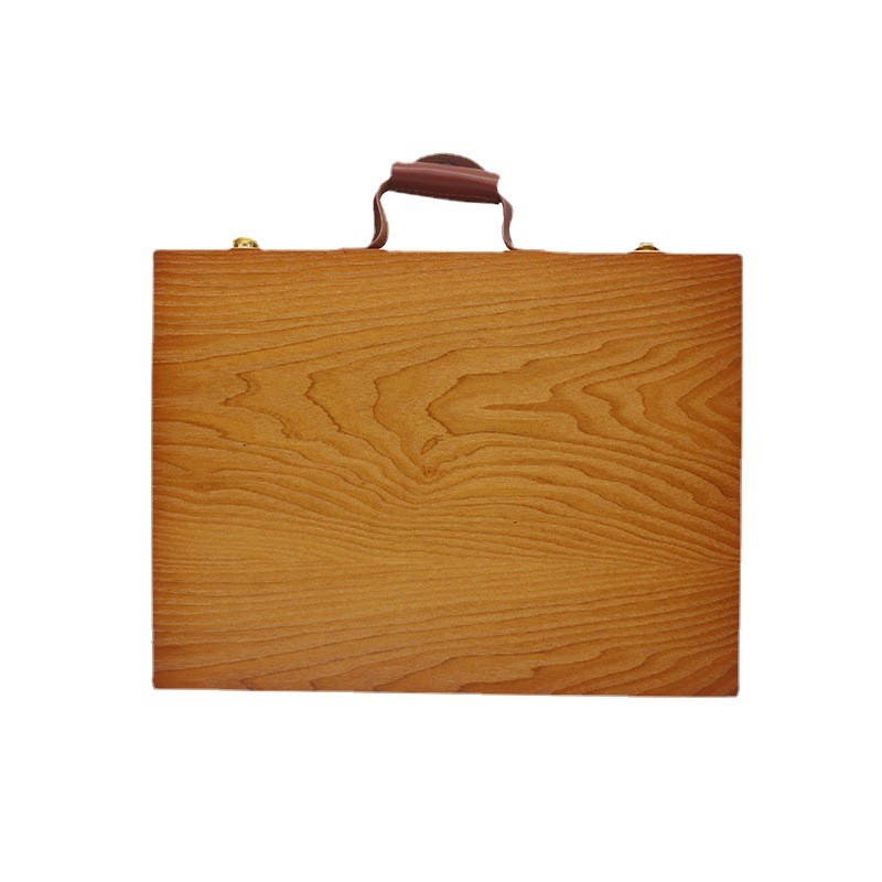 儿童木盒绘画套装开学礼品画笔套装63件套美术用品文具水彩笔批发