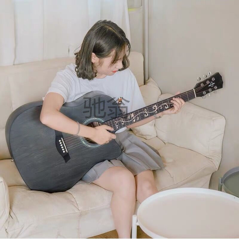 热销f1t单板民谣吉他初学者成人学生新手男女41寸吉他38寸民谣吉