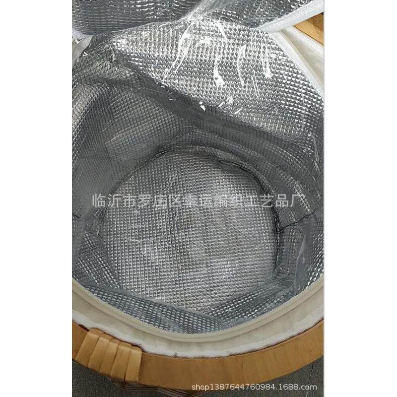 柳编厂家定做非盖餐篮小号木藤编草编含冰袋木柄把手储物篮