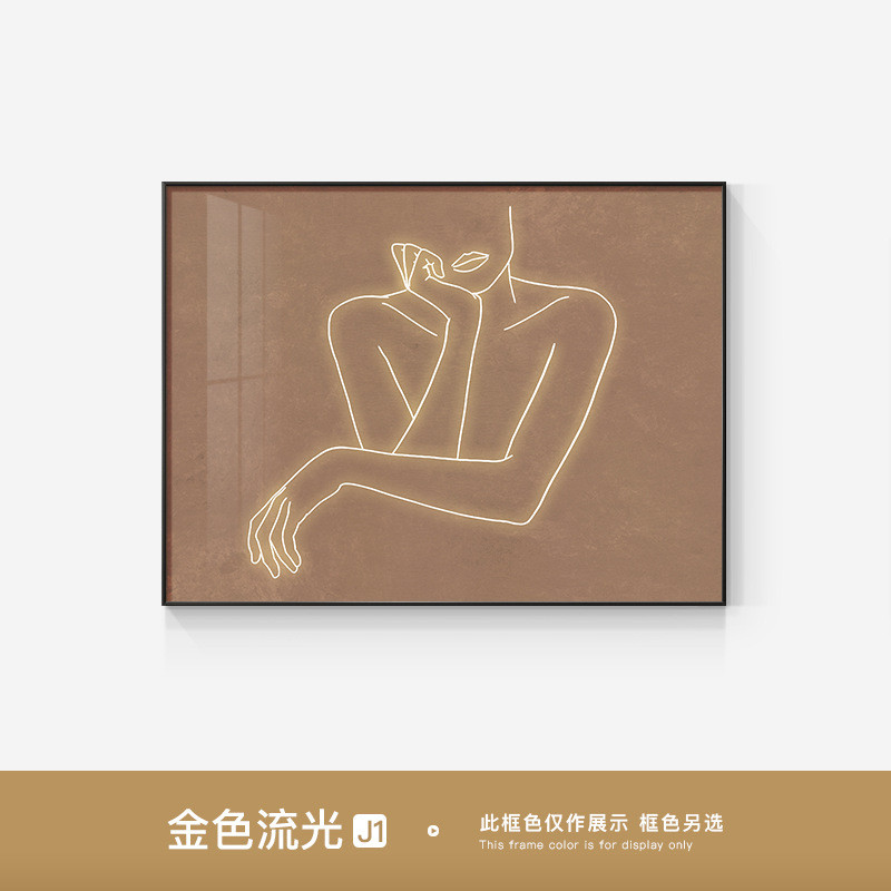线条电表箱装饰画抽象现代简约餐厅开关遮挡壁画电箱电闸轻奢挂画