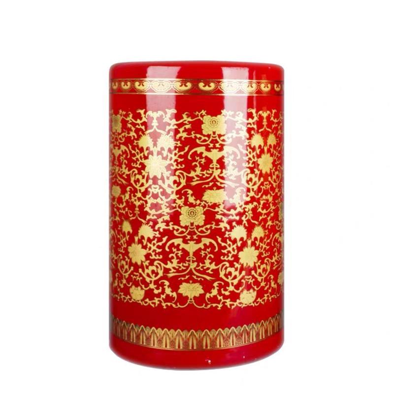 景德镇陶瓷书画卷轴字画缸瓷器青花箭筒帽筒放伞筒客厅摆件大花瓶