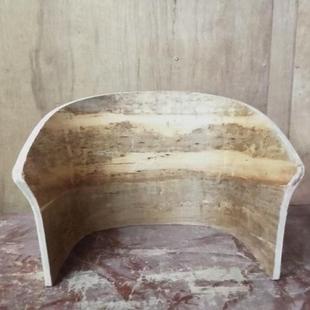 热销极简休闲单人沙发弯板轻奢扶手椅板简约弯曲异形板胶合板