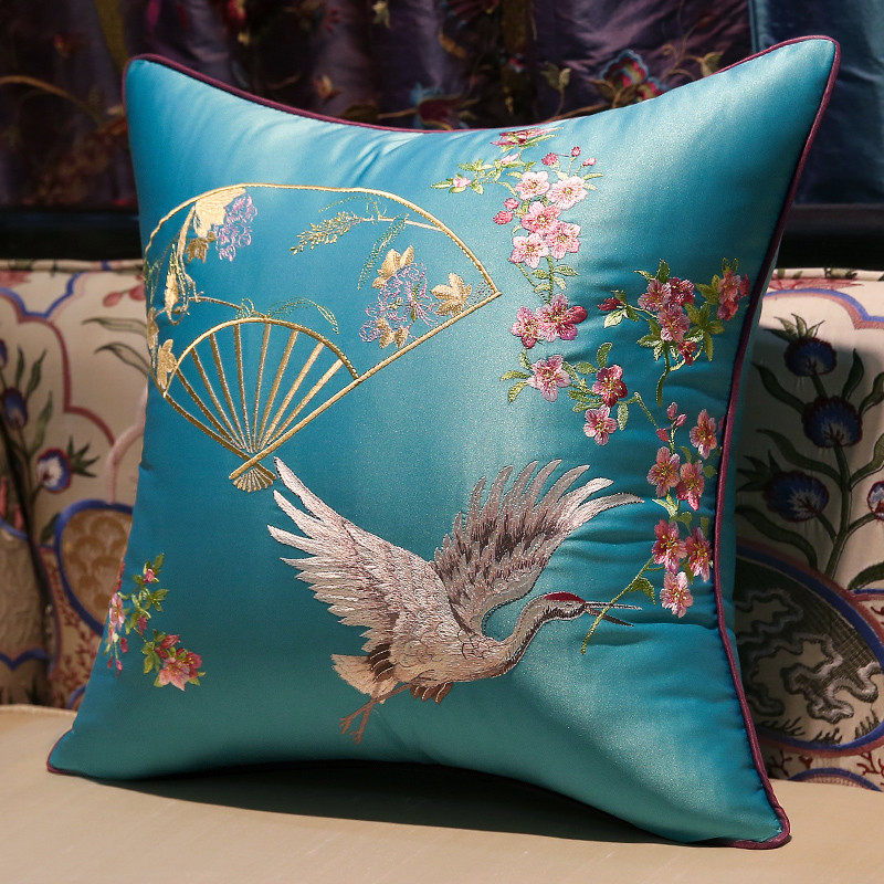 0j7i新中式抱枕红木沙发刺中国风客厅椅子靠垫绣花床头靠背套欧式,居家布艺,靠垫/抱枕,淘宝优惠券,粉丝福利购,淘宝优惠卷