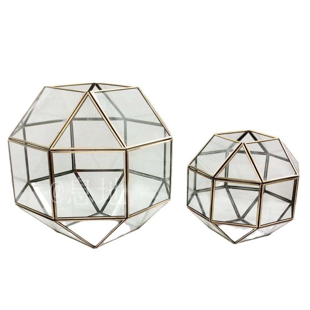 17064b青铜色铜条包邮多肉直销微景观几何工厂玻璃花房铜条风灯