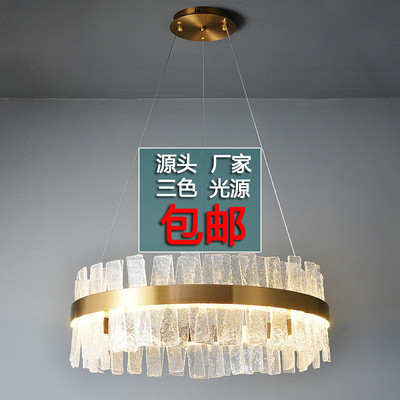 吊灯客厅灯水晶吧台饭厅创意复式楼梯样板房灯具后现代轻奢餐厅灯